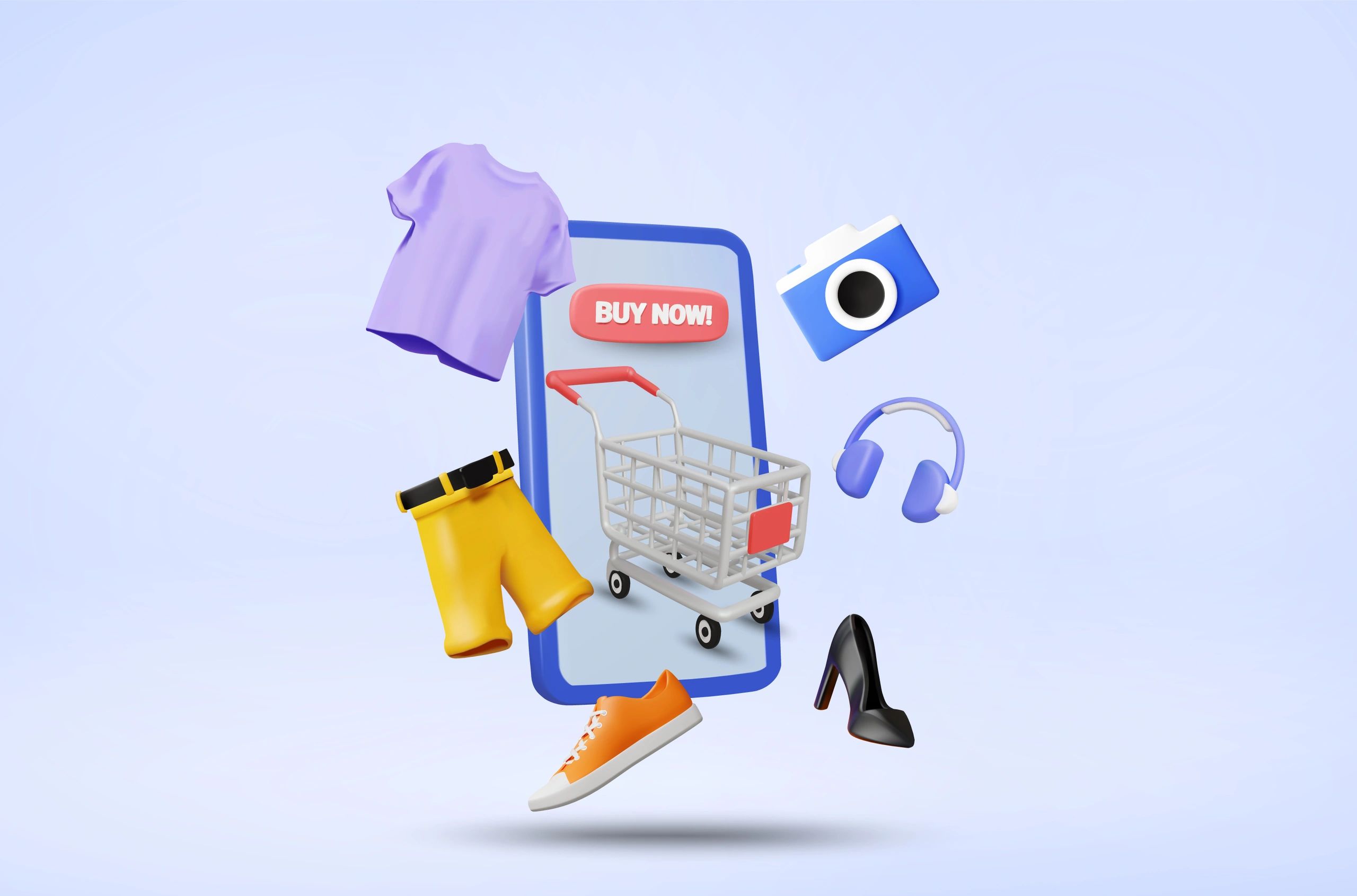 online shopping discounts modern illustration